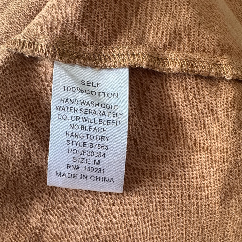 Kori Women's Utility Jacket in camel. Artsy, graphic, boho, statement, festival - Picture 10 of 10